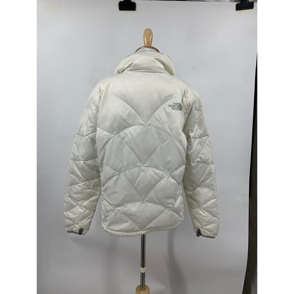 The North Face Alis Puffer Jacket Womens Medium Ivory 550 Down Insulated Quilted - Picture 7 of 16